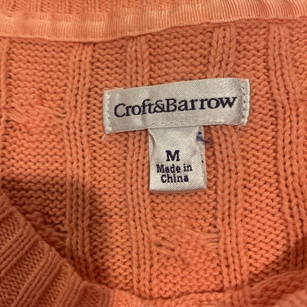 NWOT - Croft & Barrow Crew-neck Cable Cord Sweater Size Medium - Picture 13 of 16